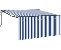 Ištraukiama markizė Mėlyna ir balta 350 x 250 cm