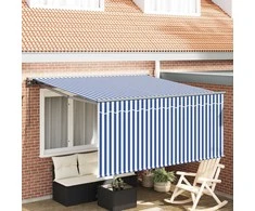 Ištraukiama markizė Mėlyna ir balta 350 x 250 cm