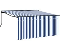Ištraukiama markizė Mėlyna ir balta 350 x 250 cm