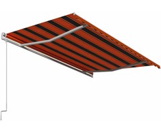 Ištraukiama markizė, oranžinė ir ruda, 450x300cm, automatinė