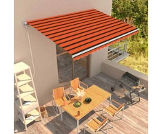 Ištraukiama markizė, oranžinė ir ruda, 450x300cm, automatinė