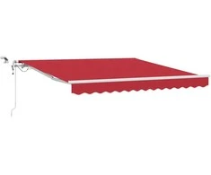 Ištraukiama markizė Raudona 350 x 250 cm Poliesteris ir Metalas