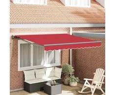 Markizės rėmas Raudona 350 x 250 cm Poliesteris su PU danga