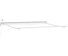 Ištraukiama markizė Raudona ir balta 400 × 350 cm Poliesteris