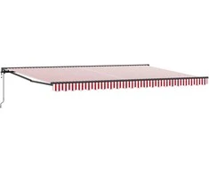 Markizės rėmas Raudona ir balta 500 × 300 cm