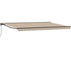 Markizės rėmas Smėlio 500 × 300 cm Poliesteris su PU danga