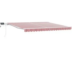 Ištraukiama markizė Raudona ir balta 400 × 300 cm