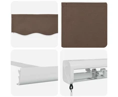 Ištraukiama markizė Taupe 300 x 250 cm Audinys ir aliuminis