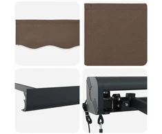 Ištraukiama markizė Taupe 350 x 250 cm Audinys ir metalas