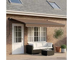 Ištraukiama markizė Taupe 4 x 2 m 100% Poliesteris ir Aliuminis