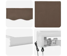Ištraukiama markizė Taupe 400 × 300 cm Audinys ir metalas