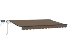 Ištraukiama markizė Taupe 400 × 350 cm Audinys ir aliuminis