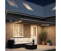Ištraukiama markizė Taupe 450 × 350 cm Audinys ir aliuminis