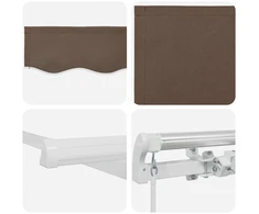Ištraukiama markizė Taupe 500 × 300 cm Audinys ir aliuminis