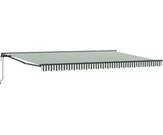 Markizės rėmas Žalia ir balta 500 × 300 cm