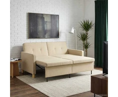 Ištraukiama sofa-lova Kreminė Audinys