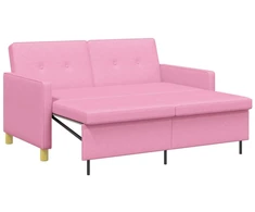 Ištraukiama sofa-lova Rožinė Audinys