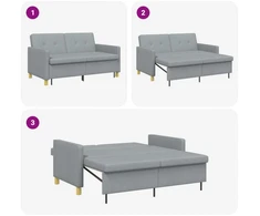 Ištraukiama sofa-lova Šviesiai pilka 154 x 94,5 x 80,5 cm