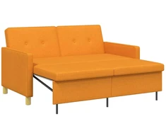 Ištraukiama sofa-lova Tamsiai geltona Audinys