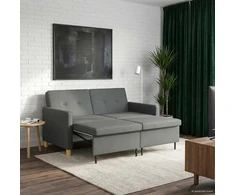 Ištraukiama sofa-lova Tamsiai pilka Audinys