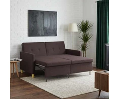 Ištraukiama sofa-lova Tamsiai rudas Audinys
