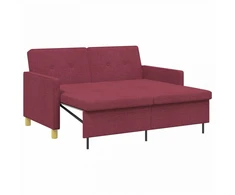 Ištraukiama sofa-lova Vyno raudona Audinys