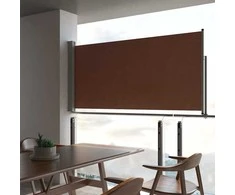 Ištraukiama šoninė kiemo pertvara, rudos spalvos, 120x300cm