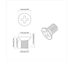 Įsukamo galvutės varžtai 2 vnt. Sidabro M4 x 6 mm Plienas