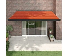 Ištraukiama markizė, oranžinė/ruda, 4,5x3m, audinys/aliuminis