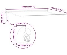 Ištraukiama markizė Įvairiaspalvis 400 × 300 cm