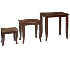 Įvairaus dydžio šoniniai stalai 3 pcs Ruda