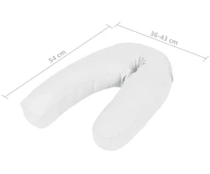 J-formos pagalvė nėščiosioms, 54x(36-43)cm, balta