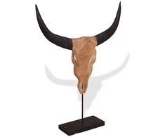 Jaučio kaukolės skulptūra Tiko 66x15x88 cm