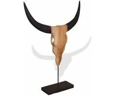 Jaučio kaukolės skulptūra Tiko 66x15x88 cm