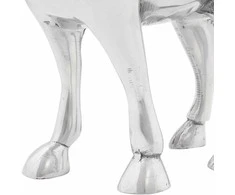 Buliaus skulptūra Sidabro 20 x 17 x 23 cm Aliuminis
