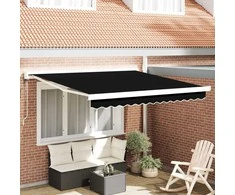 Pavėsinė Juoda 350 x 250 cm Poliesteris ir aliuminis