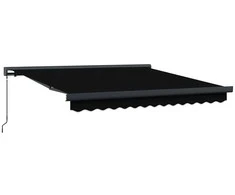 Ištraukiama markizė Juoda 350 x 250 cm Audinys ir aliuminis