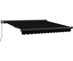 Ištraukiama markizė Juoda 350 x 250 cm Audinys ir metalas