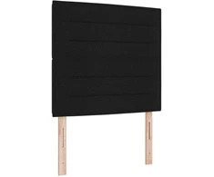 Kiemas lova su čiužiniu su galvūgalio Juoda 80 x 200 cm audinys