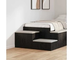 Oppbevaringsskap 2 pcs Juodas ąžuolas 108 x 41 x 40 cm