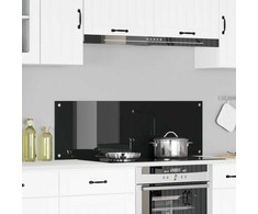 Virtuvės atbraila Juoda 120 x 40 cm grūdintas stiklas