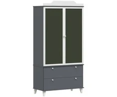 Juodai rašomas spinta ROROS Pilka ir balta 90 x 45 x 180 cm