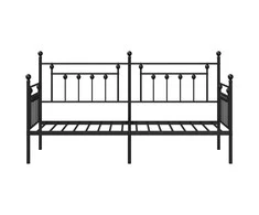 Lova Dienos lovos rėmas su galvūgalio Juoda 75 x 190 cm Plienas