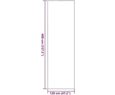 Durų kilimėlis Juoda 120 x 400 cm 100% poliamidas