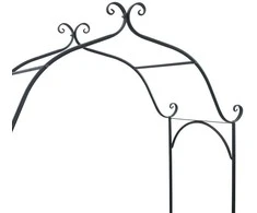 Sodo suolas Juoda 121 x 48 x 200 cm Plienas