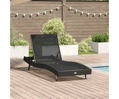 Saulės gultas Juoda 197 x 70 x 82 cm poliratanas