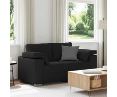 Dvivietė sofa Juodas 160 cm audinys