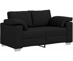 Dvivietė sofa Juodas 160 cm audinys