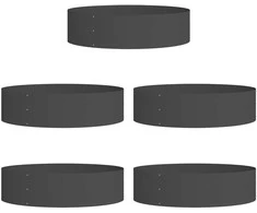 Vazonų žiedas 5 pcs Juoda 80 x 80 x 20 cm