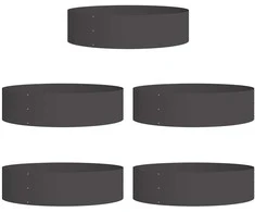 Vazonų žiedas 5 pcs Juoda 80 x 80 x 20 cm